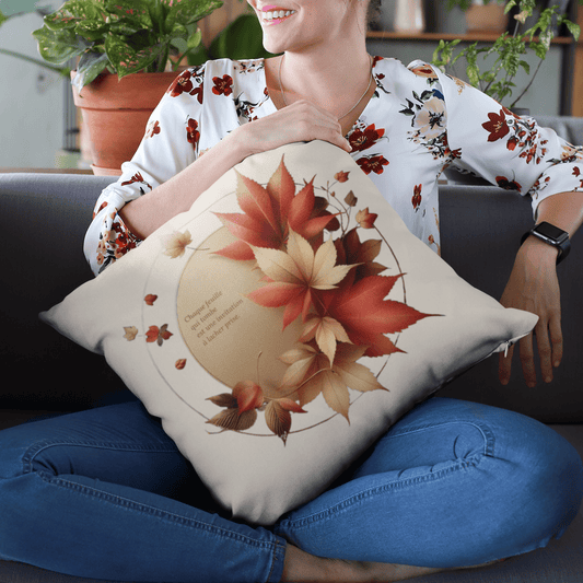 Coussin cosy "Feuillage d'automne" - eternelautomne