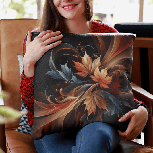 Coussin cosy "Feuilles qui dansent" - eternelautomne