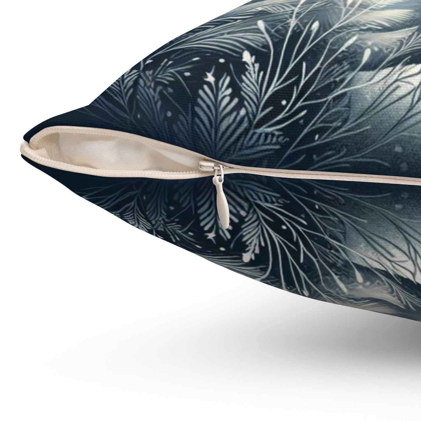 Coussin cosy "Lune enneigée" - eternelautomne