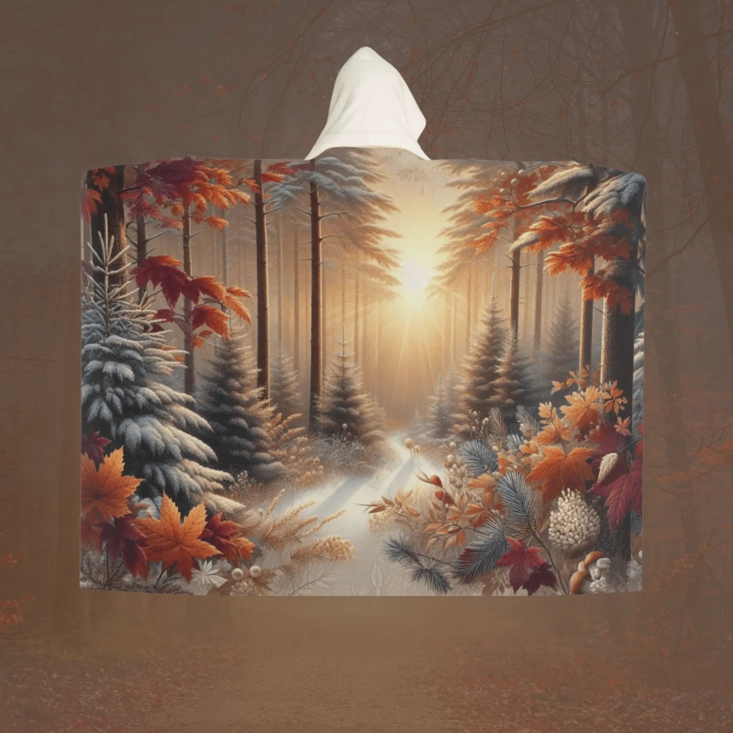 Plaid à capuche "Esprit des Forêts" - eternelautomne