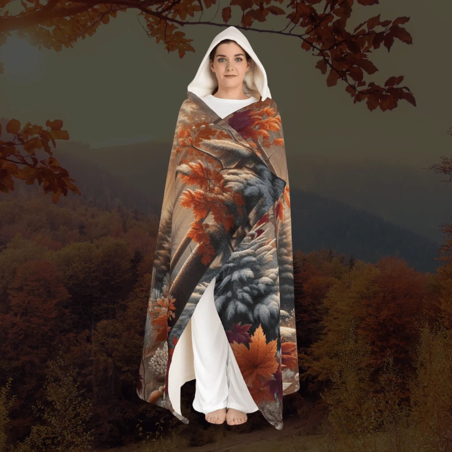 Plaid à capuche "Esprit des Forêts" - eternelautomne