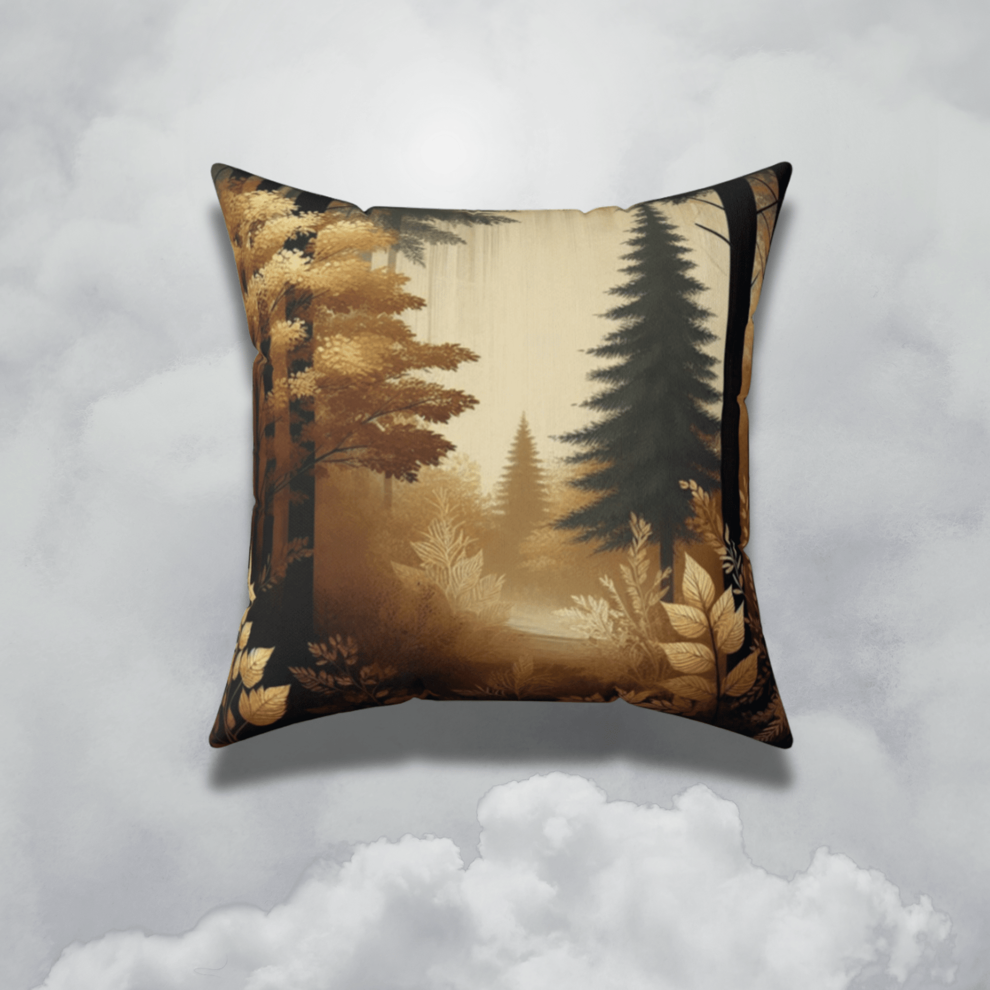 Coussin cosy "Forêt Dorée" - eternelautomne