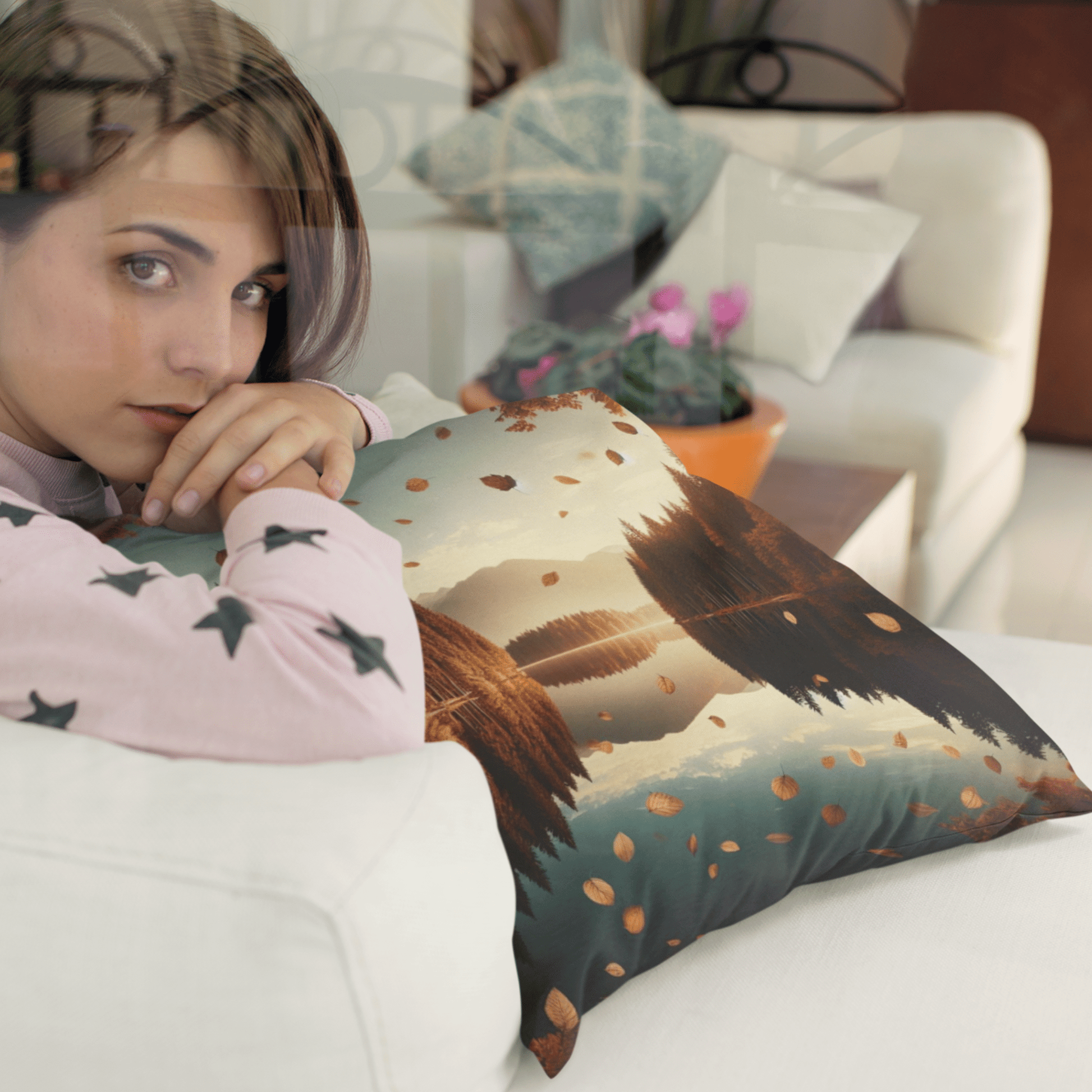Coussin cosy "Reflet d'Automne" - eternelautomne