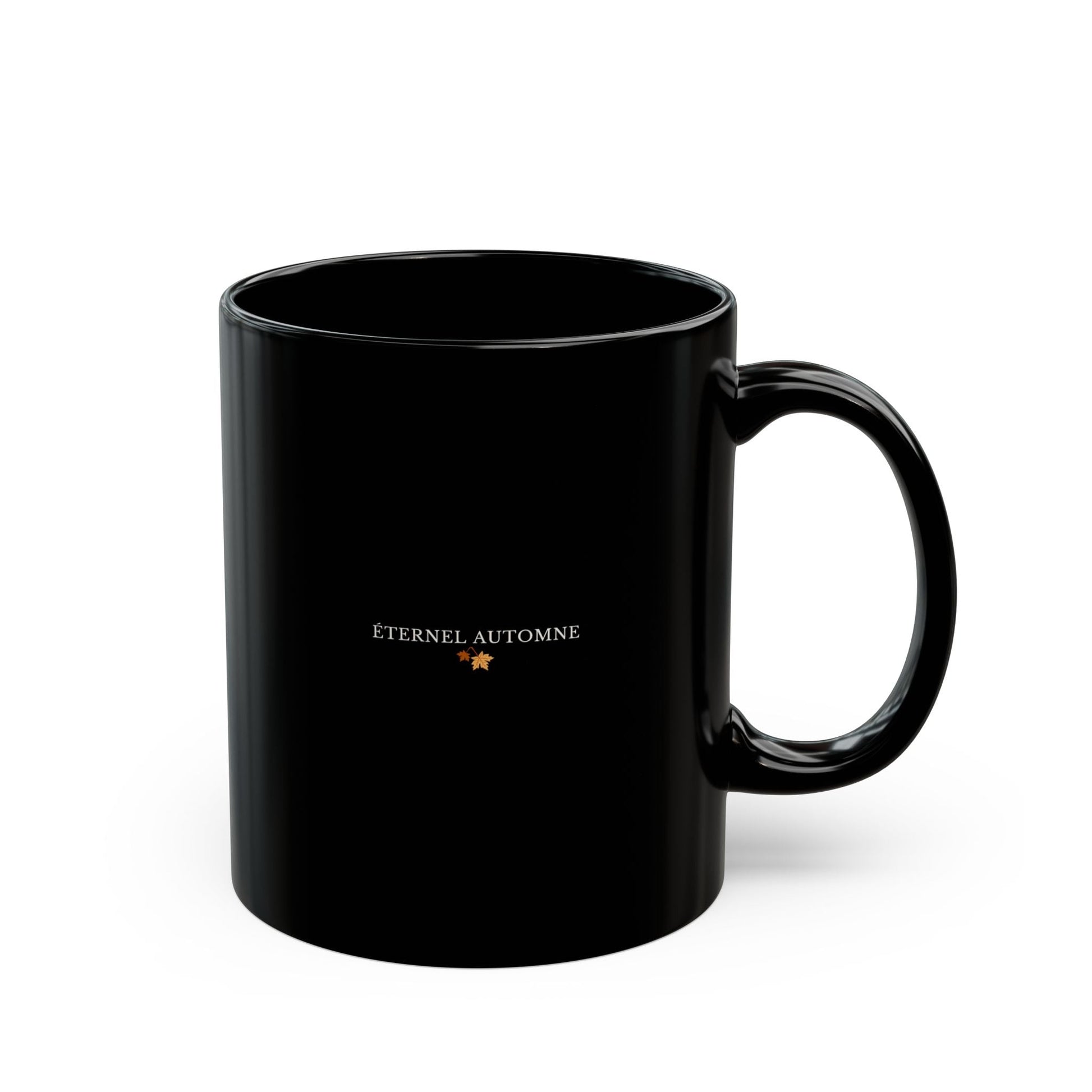 Mug Noir "Feuilles dansantes" - eternelautomne