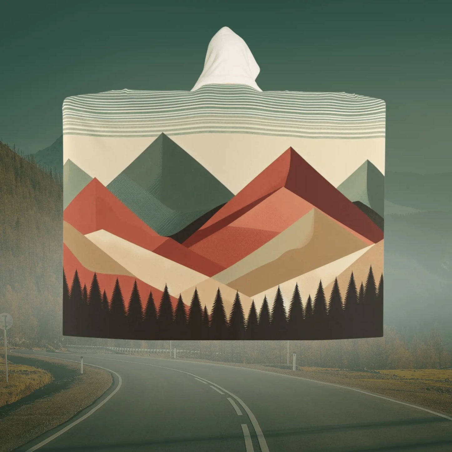 Plaid à capuche "Panorama Éternel" - eternelautomne